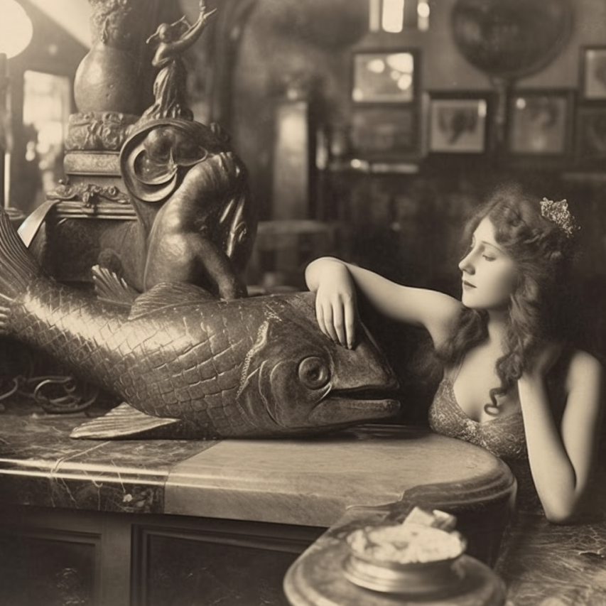 Herbert_a_photo_of_kopenhagens_mermaid_lying_on_the_table_in_a__f6fe51a7-e3cf-46f5-b1e0-6900b8174339