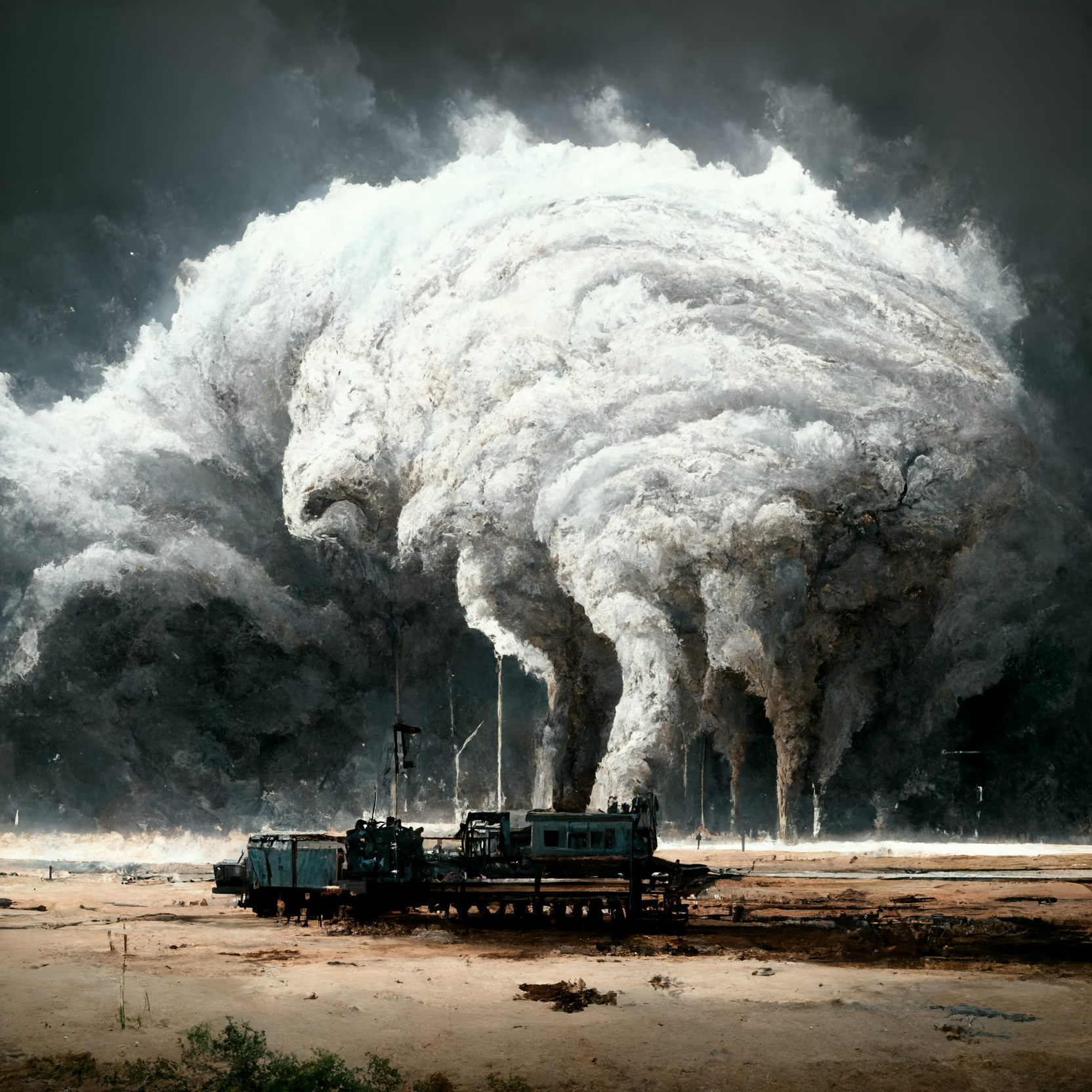 a storm is coming up